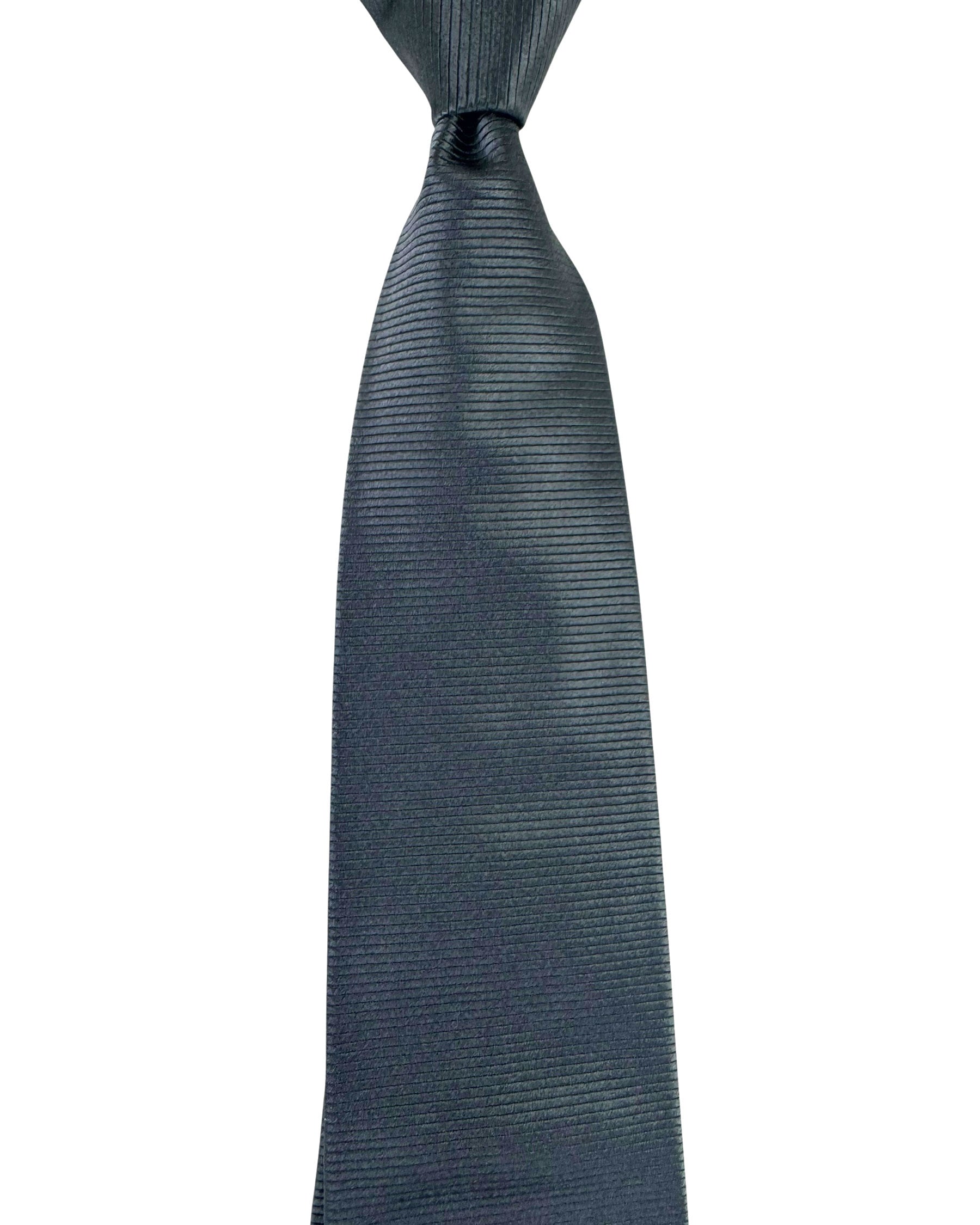 Tom Ford Silk Tie Dark Gray Grosgrain
