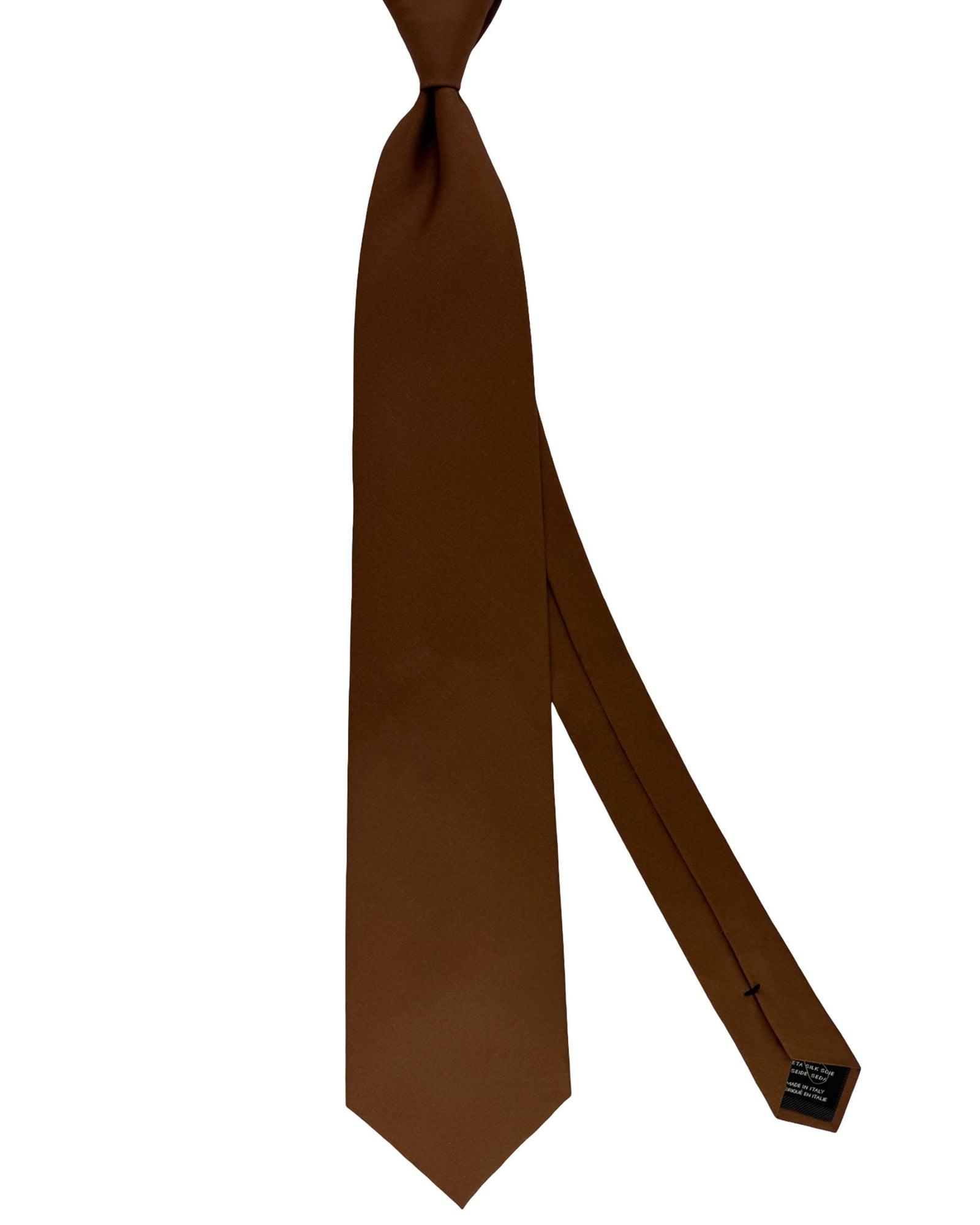 Tom Ford Tie Solid Brown - Wide Necktie