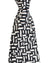 Ungaro Silk Tie Black White Geometric - Narrow Cut Designer Necktie