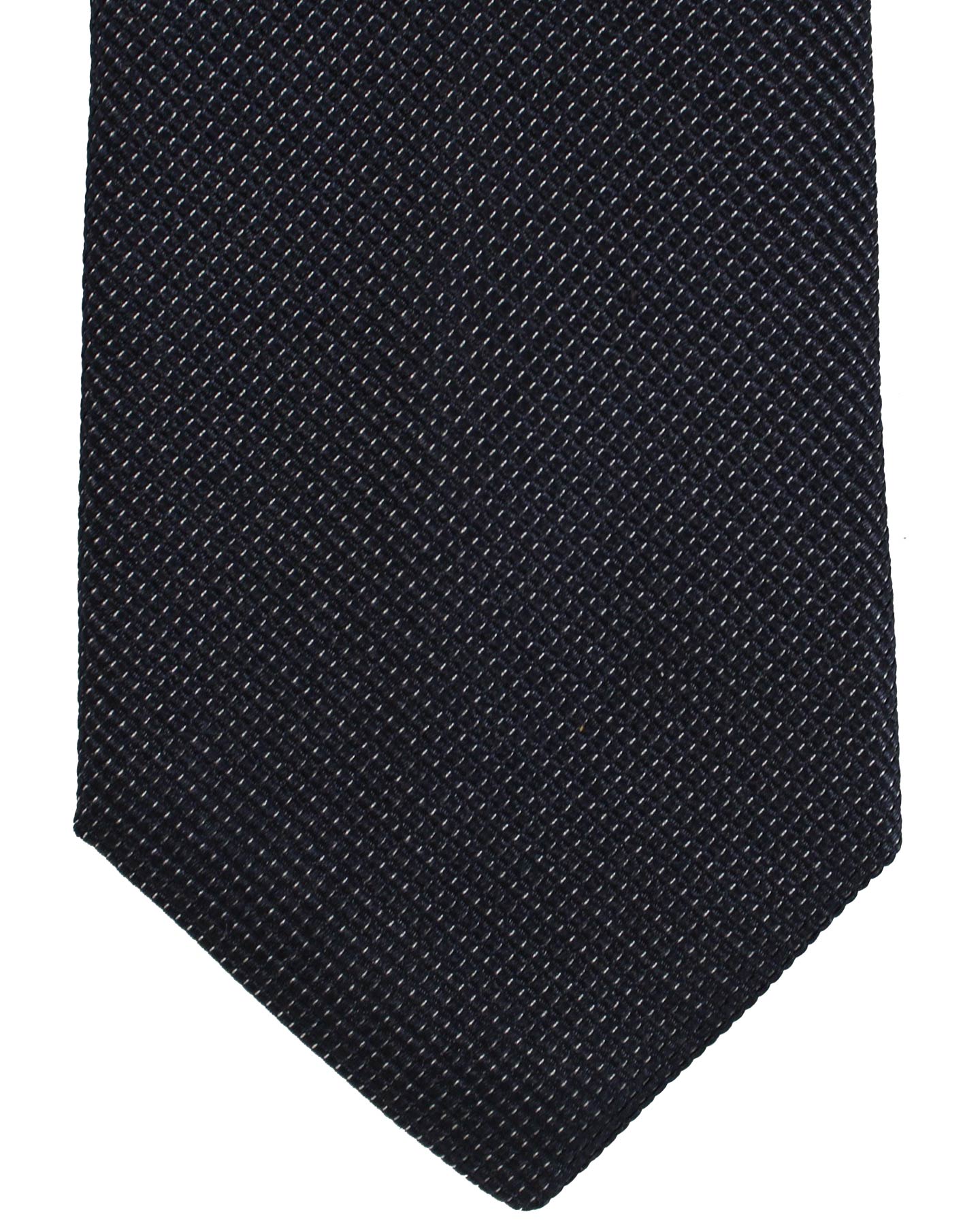 Ungaro Silk Tie Midnight Blue Silver
