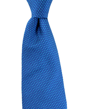 Massimo Valeri Elevenfold Tie Dark Blue Aqua - 11 Fold Necktie