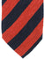 Massimo Valeri Extra Long Tie Dark Blue Rust Orange Stripes