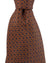 Massimo Valeri 11 Fold Tie Brown Geometric Aqua - Elevenfold Necktie