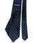 Massimo Valeri 11 Fold Tie Midnight Blue Black Silver Mini Geometric - Elevenfold Necktie