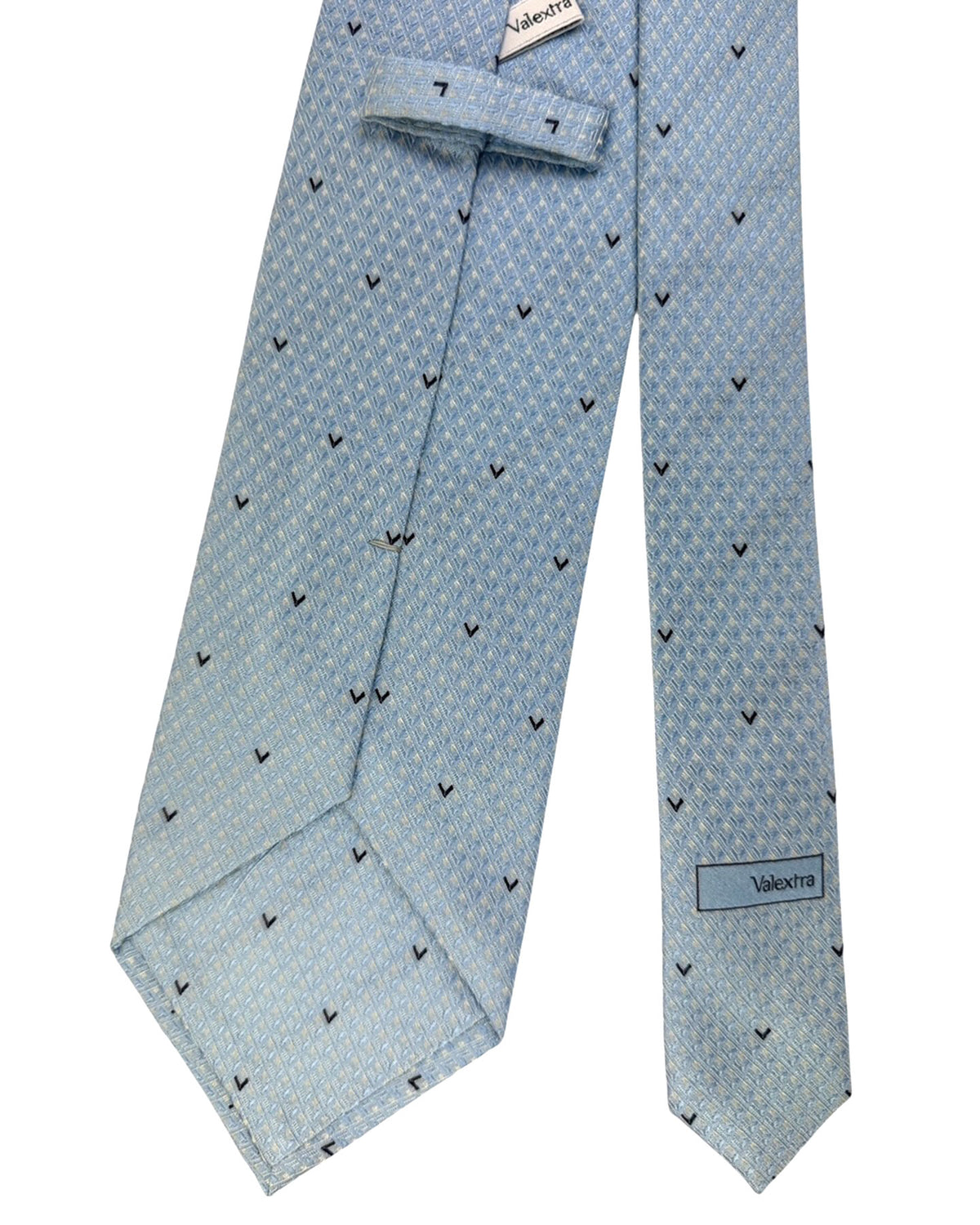 Valextra Silk Tie Sky Blue 