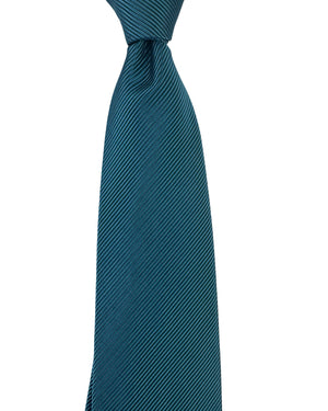 Valextra Unlined Tie Teal Blue Grosgrain - Wide Necktie