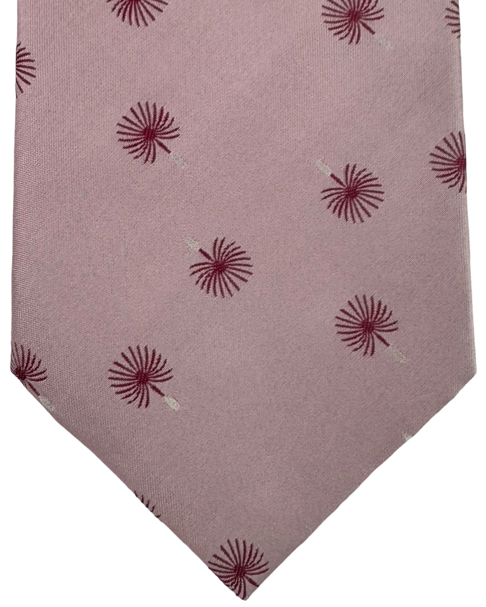 Valextra Silk Tie Pink Design - Wide Necktie
