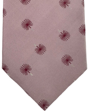 Valextra Silk Tie Pink Design - Wide Necktie