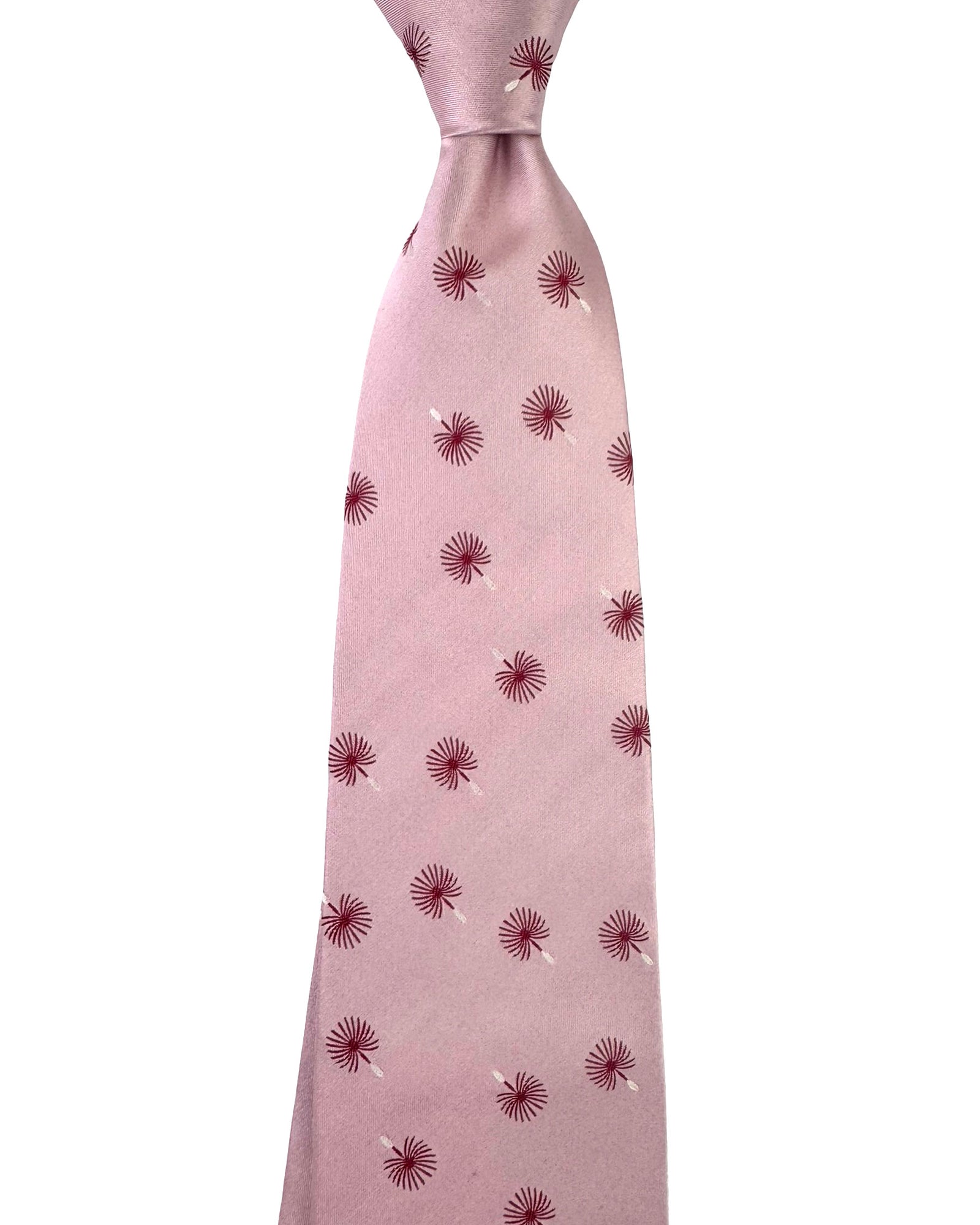 Valextra Silk Tie Pink Design - Wide Necktie