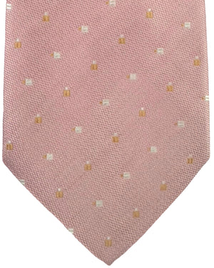 Valextra Silk Tie Pink Geometric - Wide Necktie