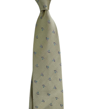 Valextra Silk Tie Beige Design - Wide Necktie FINAL SALE