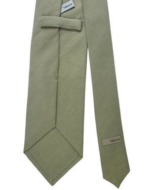 Valextra Silk Tie Solid Light Moss Green Design - Wide Necktie
