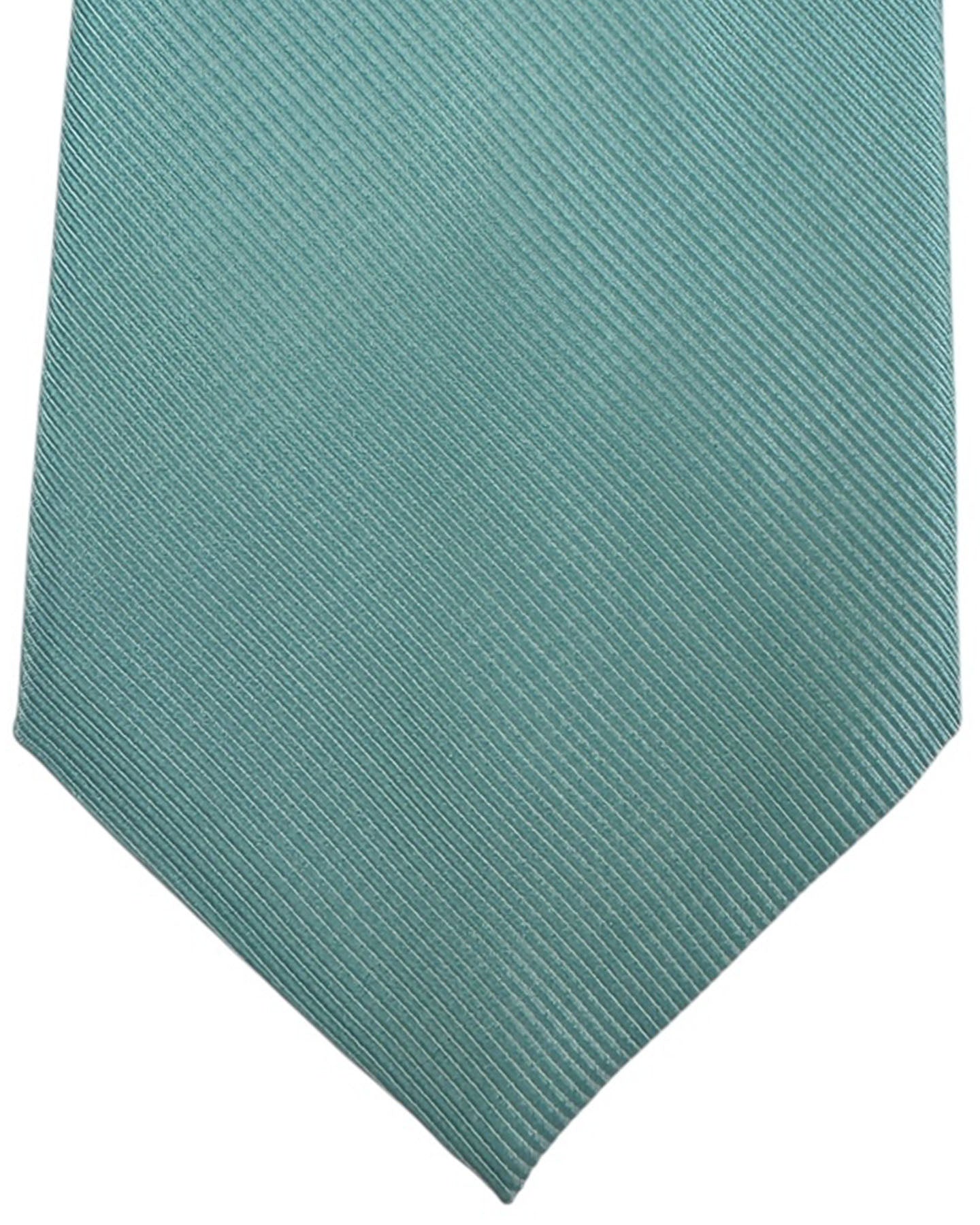 Valextra Silk Tie Solid Teal - Wide Necktie