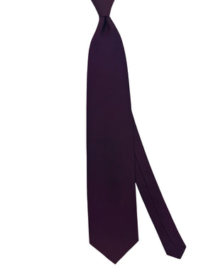 Valextra Silk Tie Bordeaux Purple Micro Texture - Wide Necktie