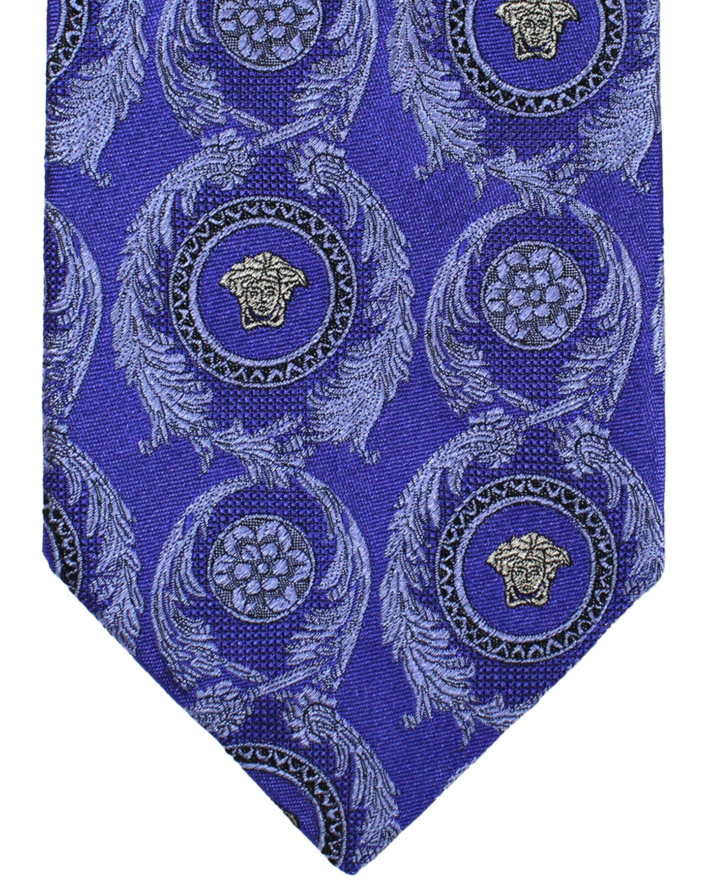 Versace Silk Tie Purple Baroque Medusa