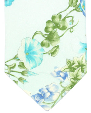Versace Silk Tie Light Blue Floral
