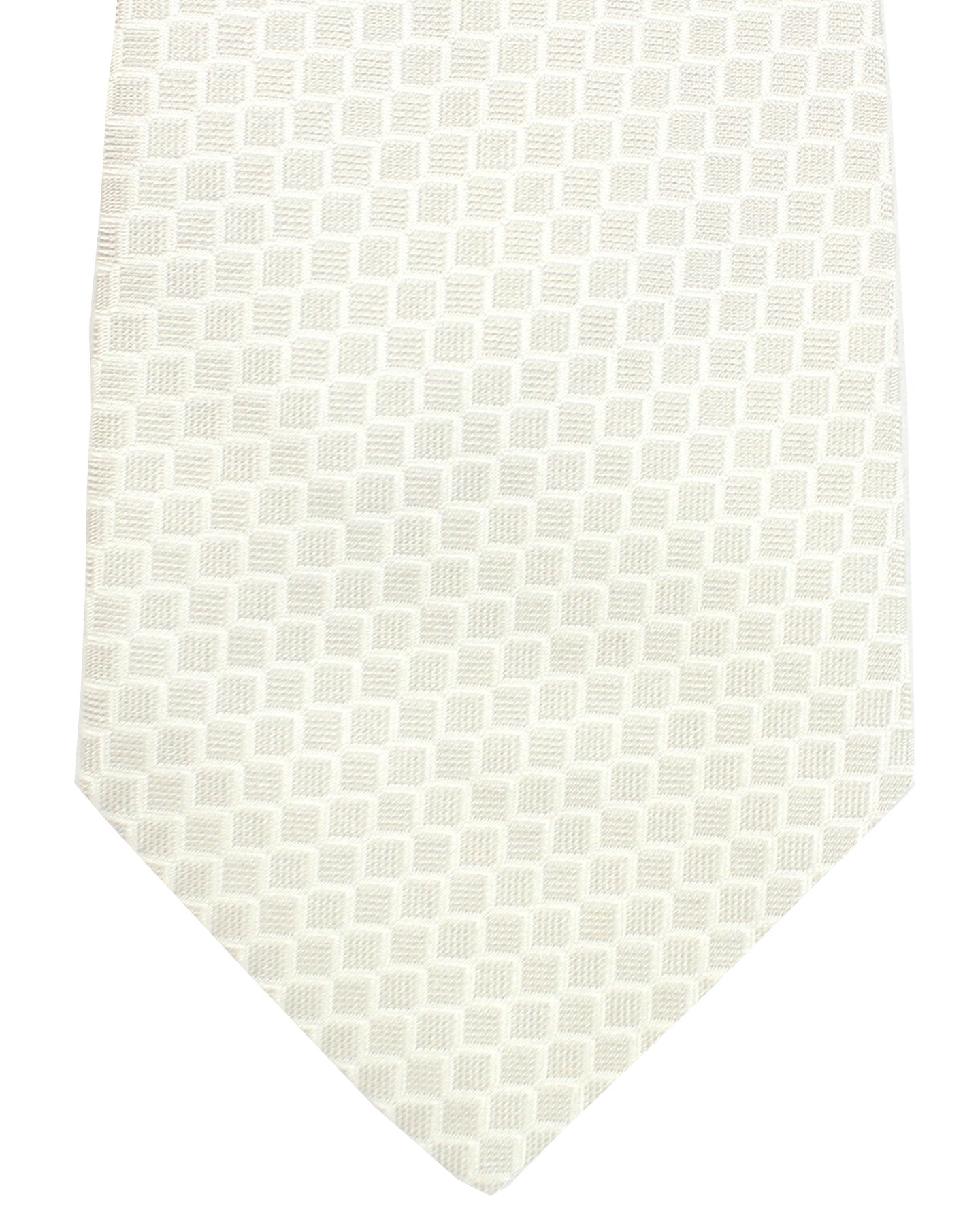 Versace Silk Tie Gray Silver Geometric