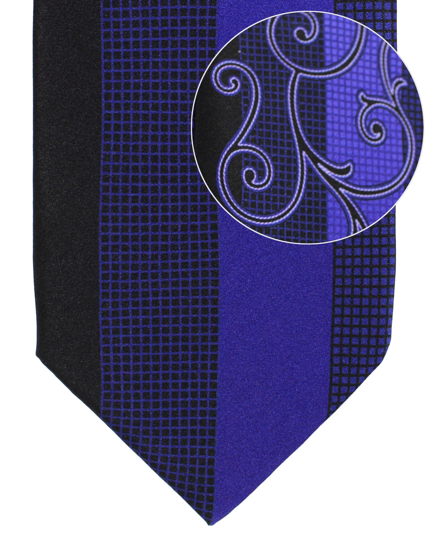 Versace Silk Tie Purple Vertical Stripe Ornamental