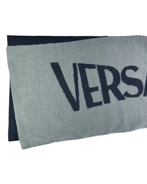 Versace Scarf Gray Logo -  Versace Jeans Couture