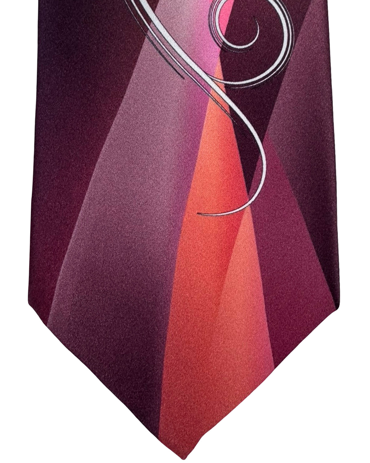 Vitaliano Pancaldi Tie Maroon Red Pink Silver