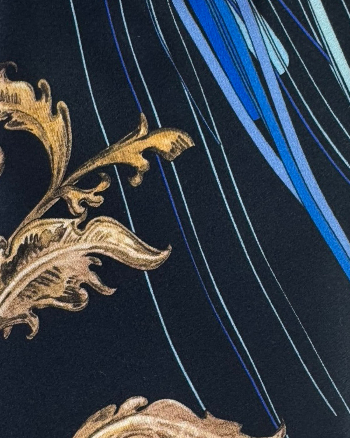 Vitaliano Pancaldi Tie Black Royal Blue