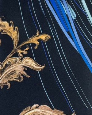 Vitaliano Pancaldi Tie Black Royal Blue