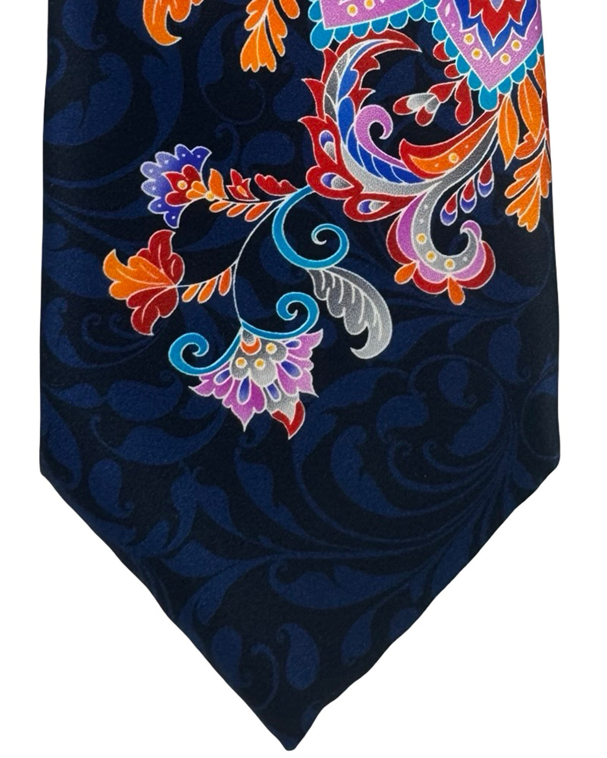 Vitaliano Pancaldi Silk Tie Oversized Paisley