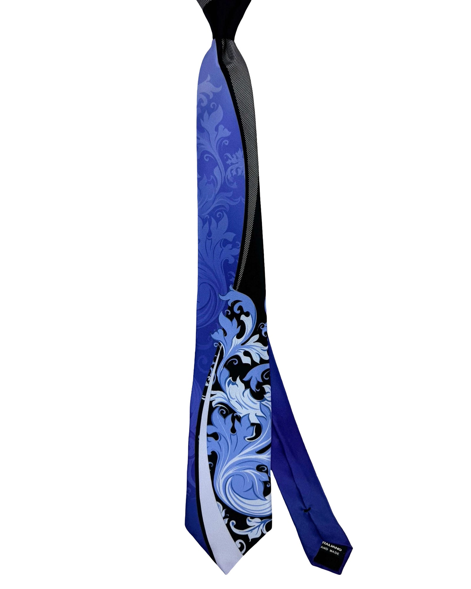Vitaliano Pancaldi Tie Blue Black Design