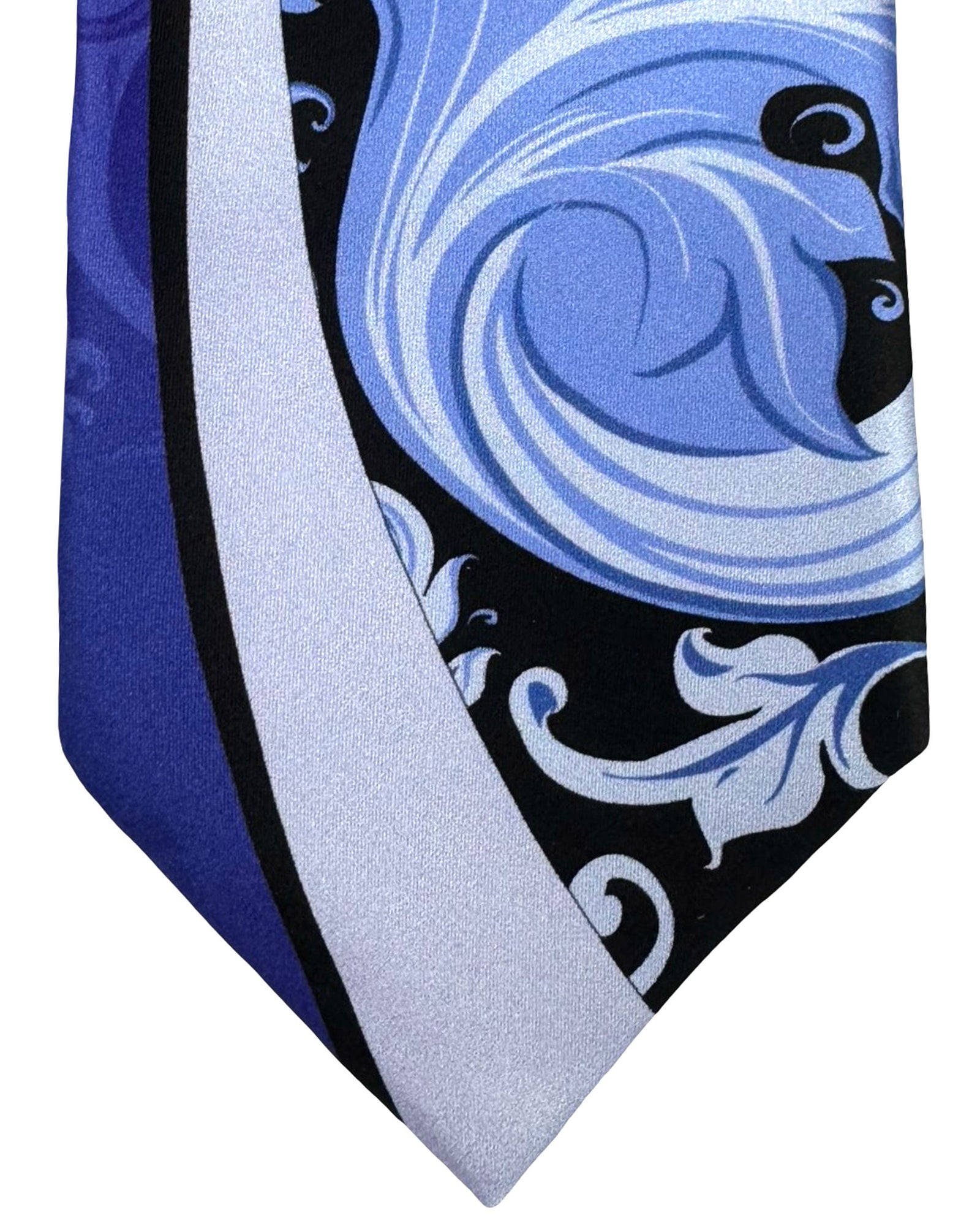 Vitaliano Pancaldi Tie Blue Black Design