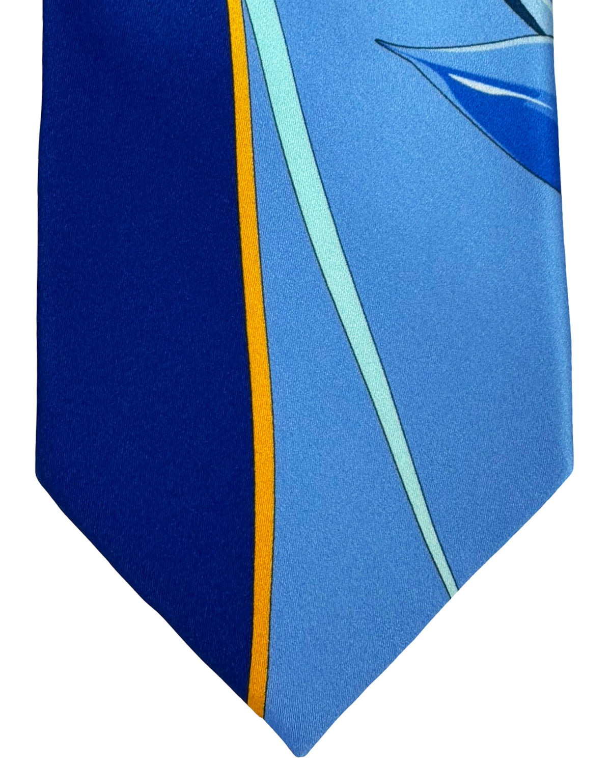 Vitaliano Pancaldi Silk Tie Blue Tulips