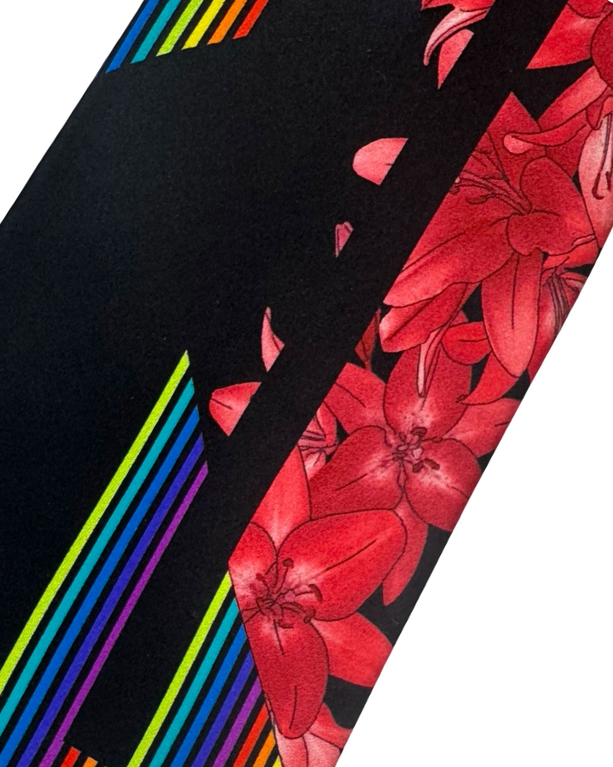 Vitaliano Silk Tie Black Red Floral - Vitaliano Pancaldi