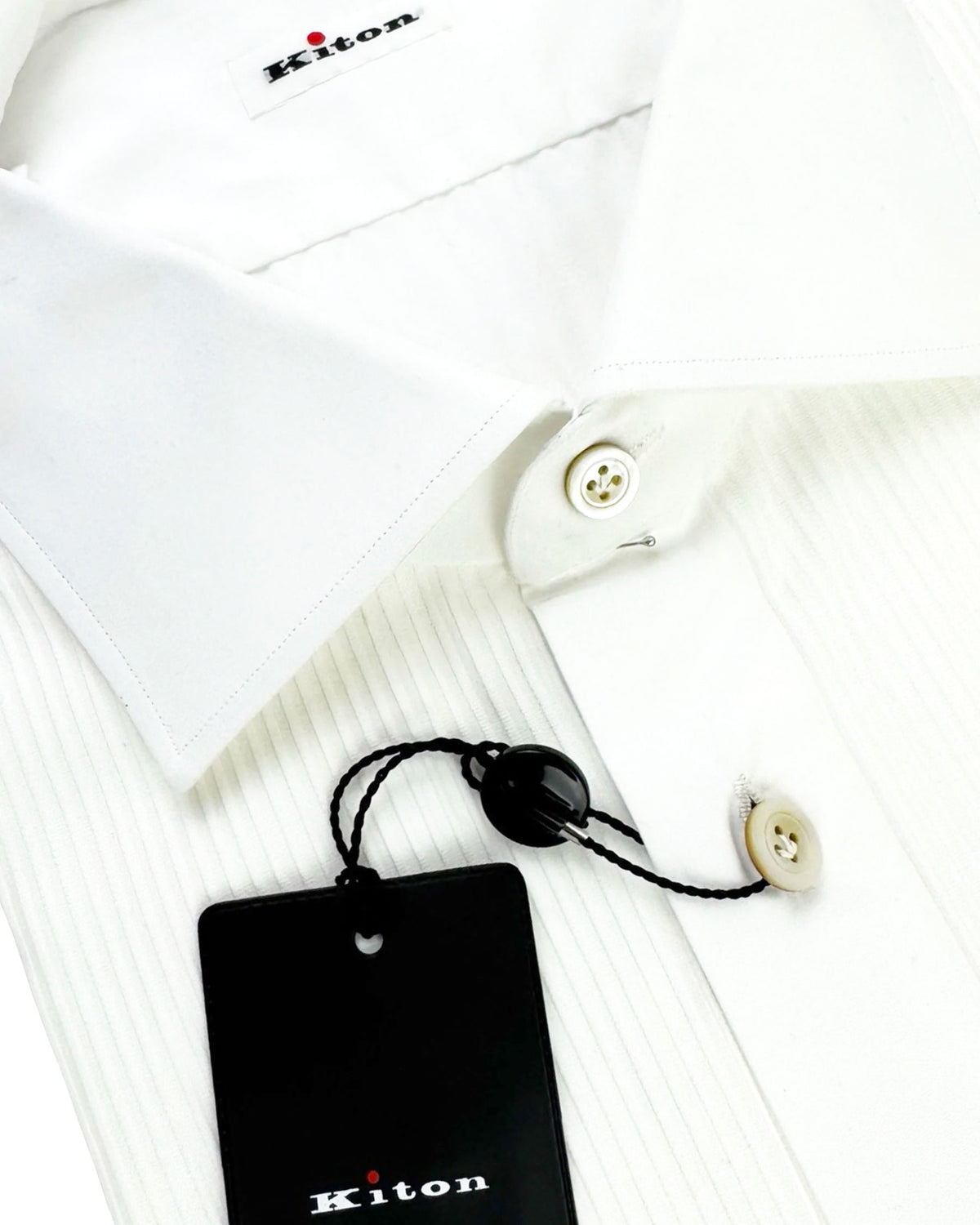 Kiton Tuxedo Shirt White 46 - 18
