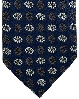 Ermenegildo Zegna Tie Midnight Blue Paisley - Zegna Trecapi
