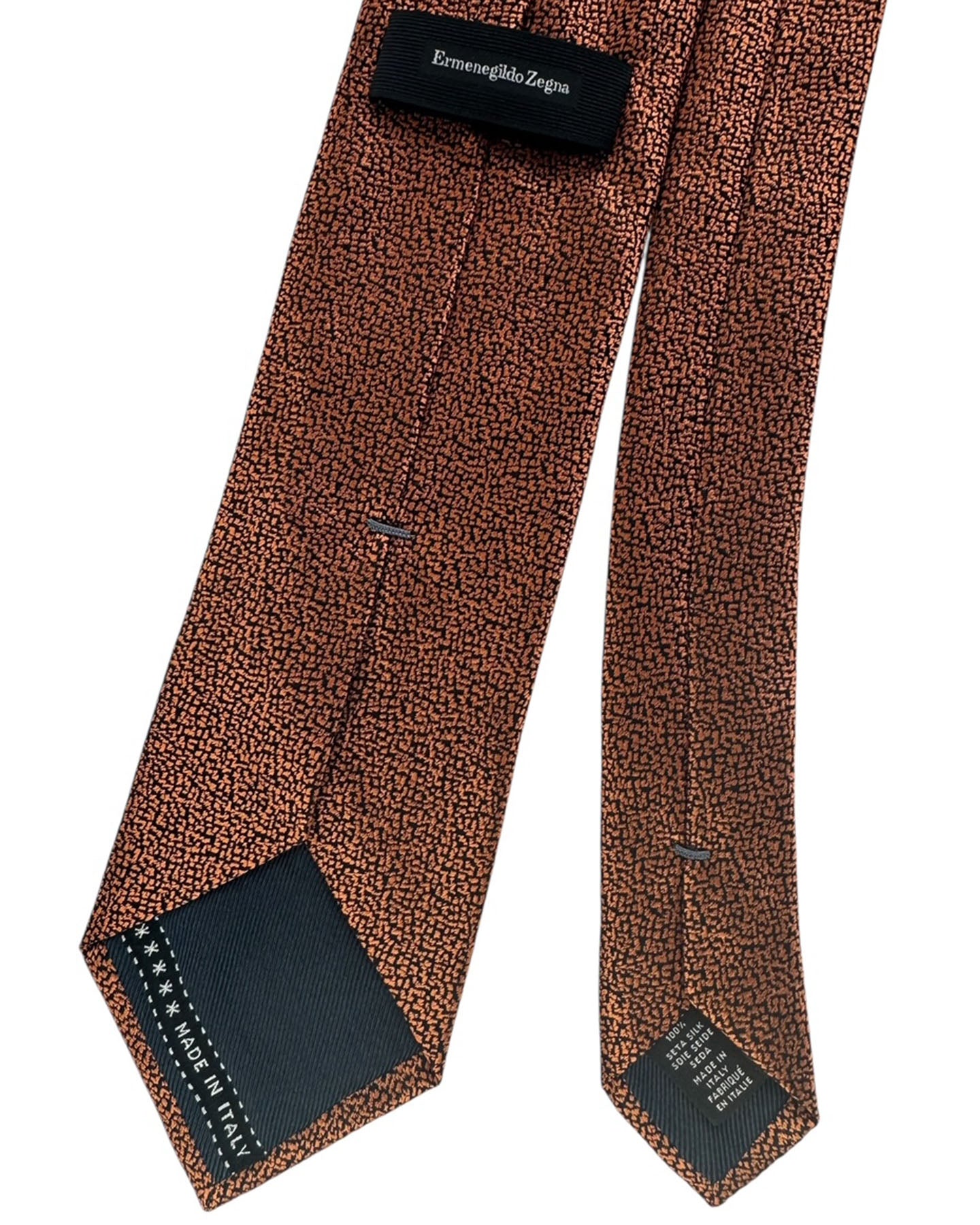 Ermenegildo Zegna Tie Orange Texture