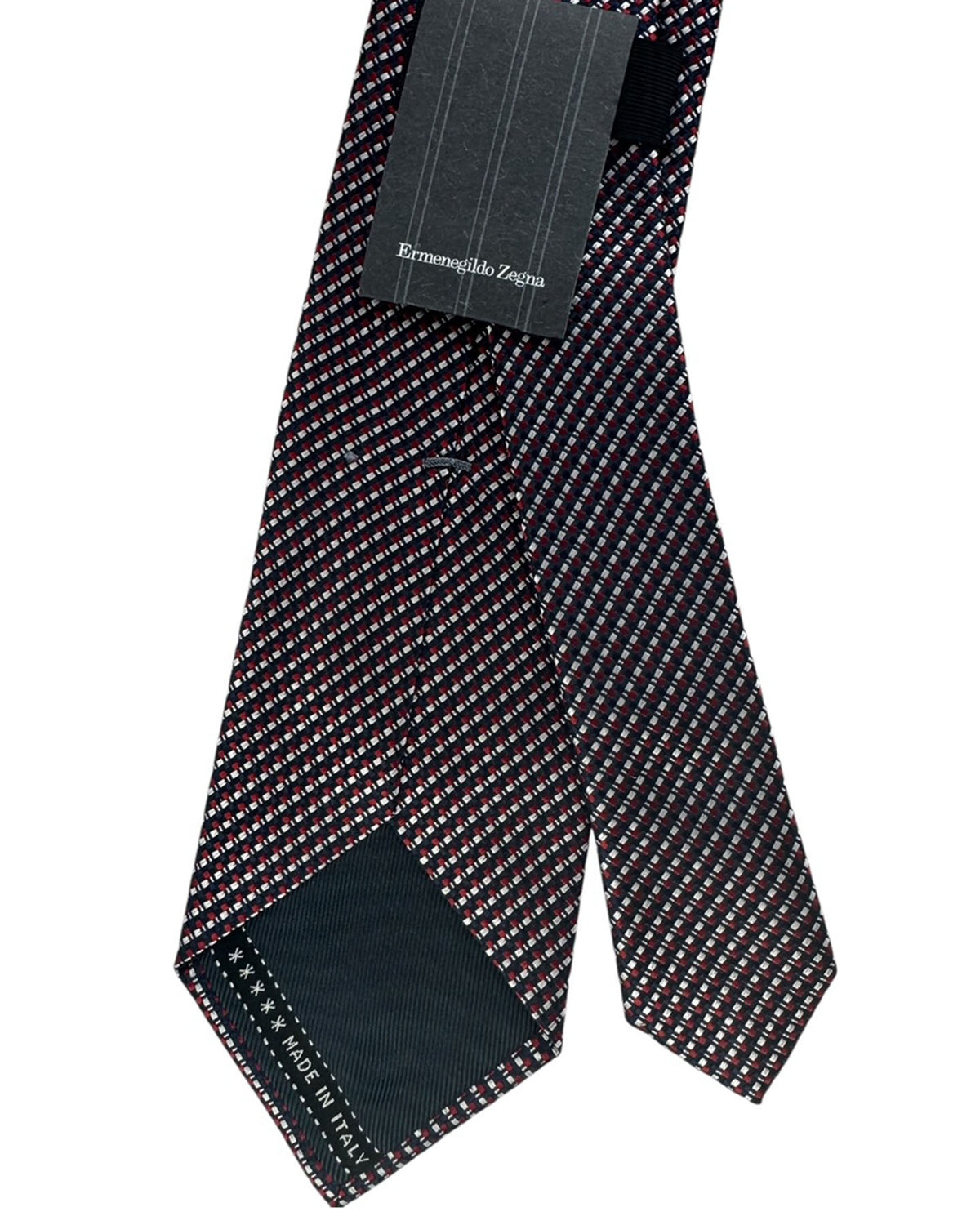 Ermenegildo Zegna Tie Red And Navy Check