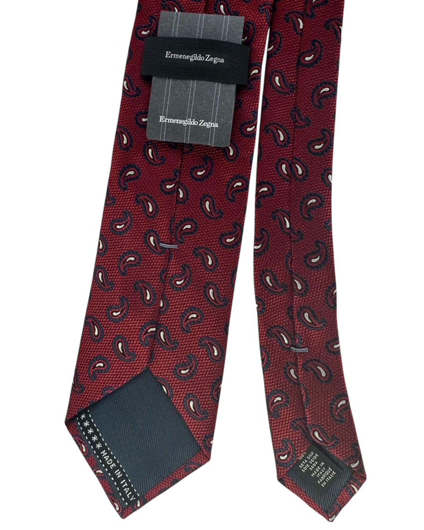 Ermenegildo Zegna Tie Red Paisley