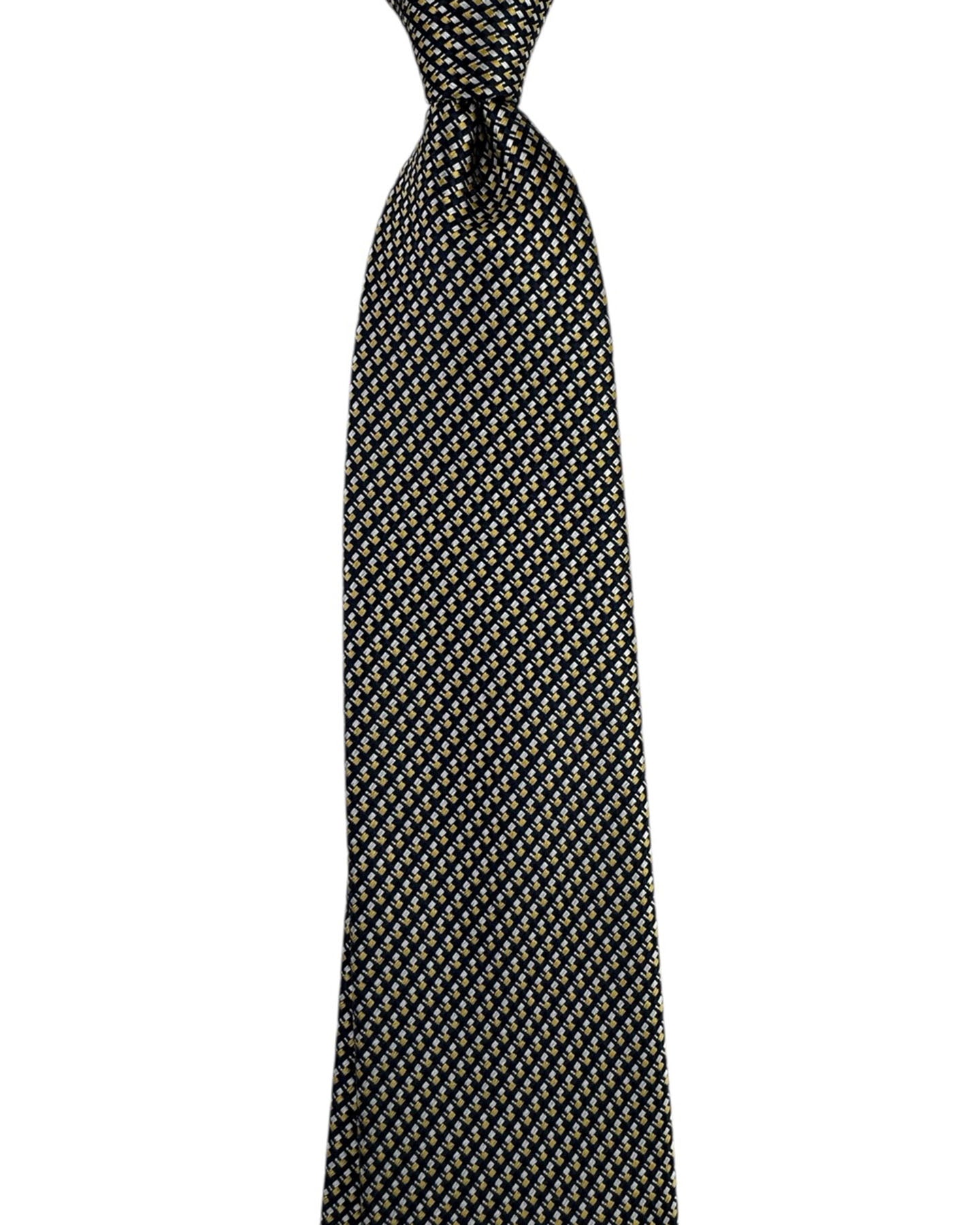 Ermenegildo Zegna Tie Black Micro Pattern