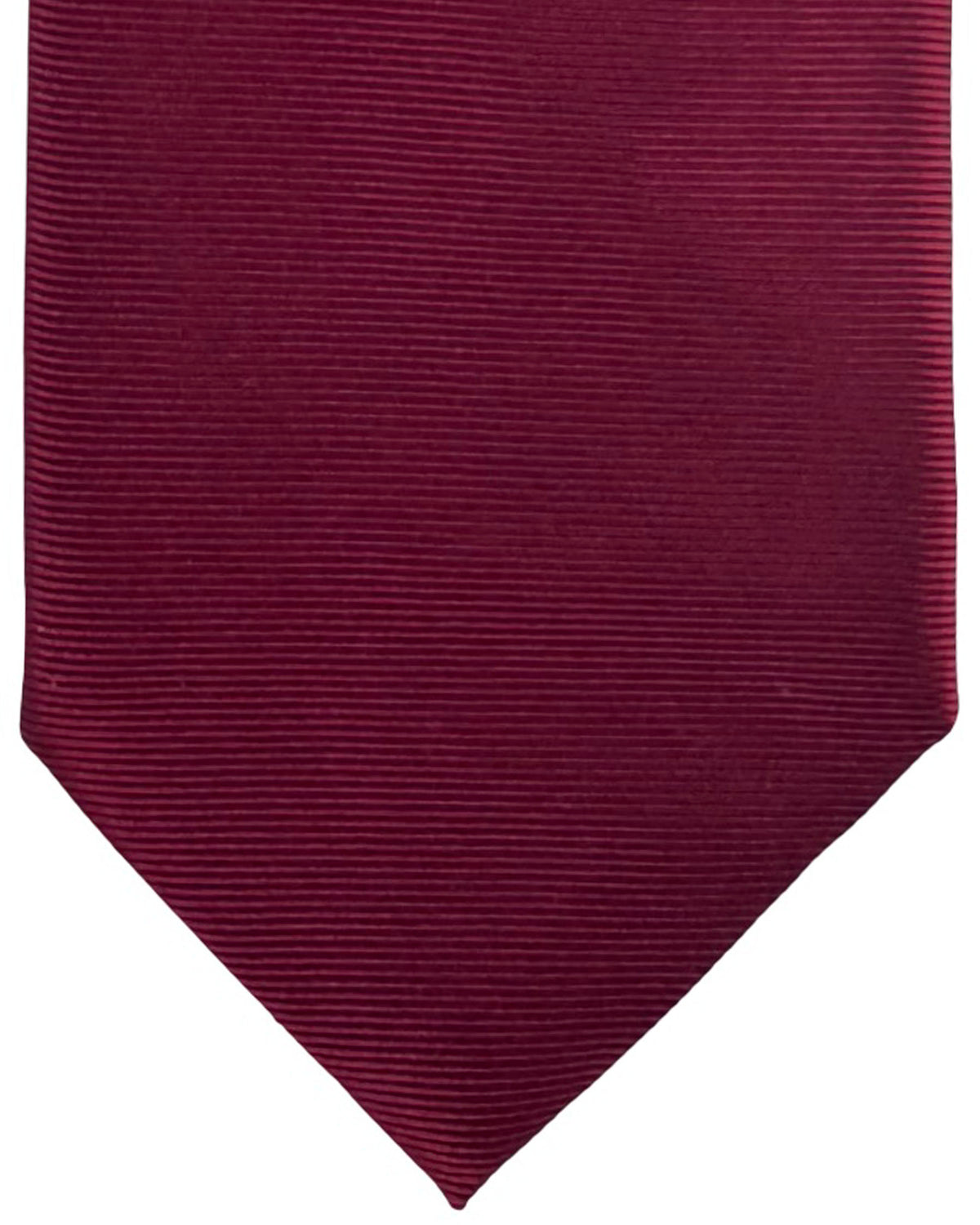 Ermenegildo Zegna Tie Bordeaux Ribbed Solid