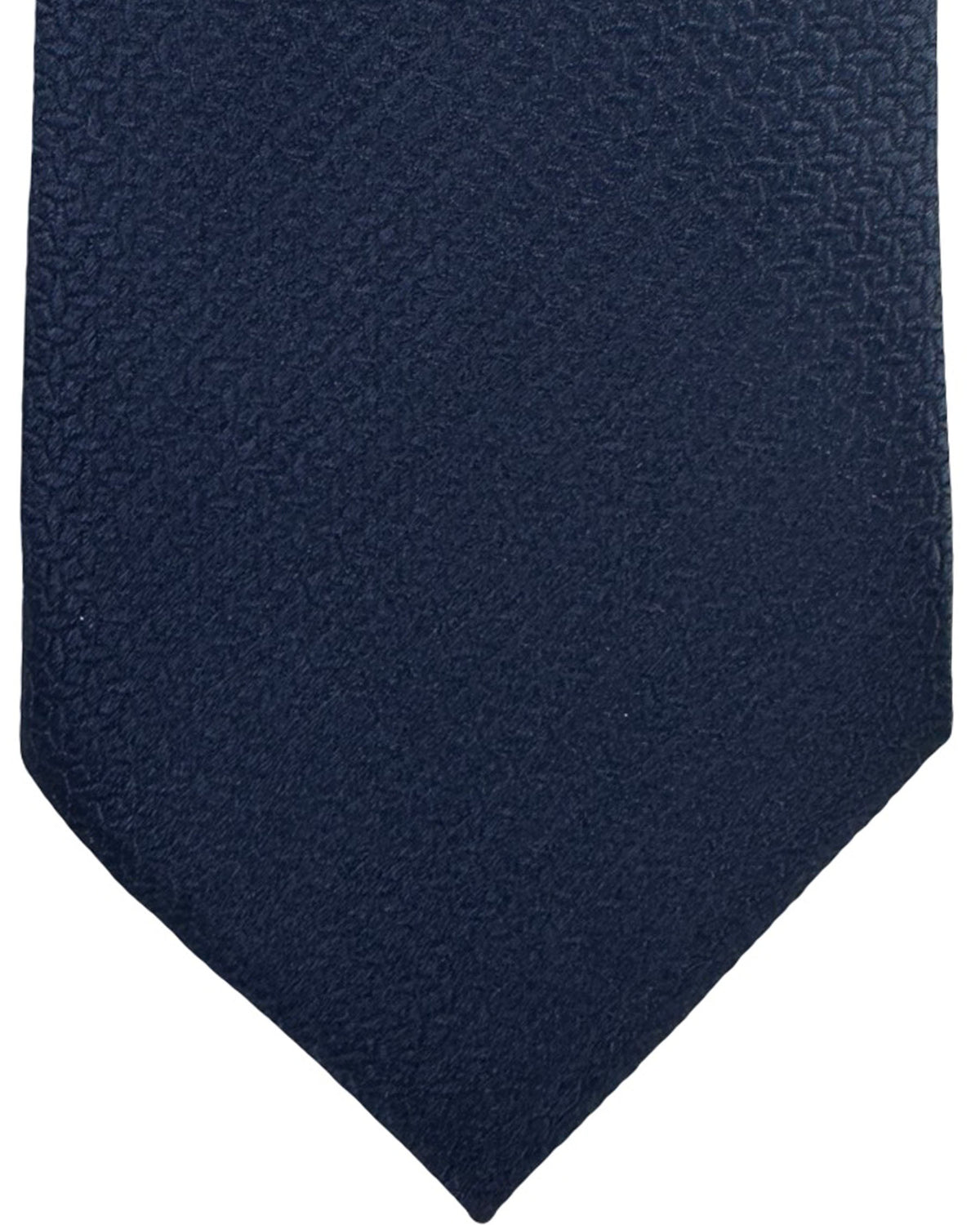 Ermenegildo Zegna Black Tie Solid Tonal Geometric Pattern