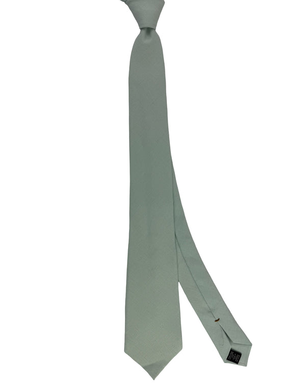 Ermenegildo Zegna Couture Linen Tie Mint Solid - Tie Deals