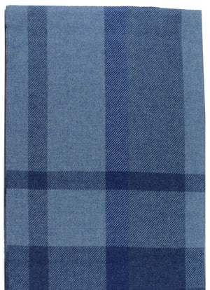 Ermenegildo Zegna Throw Blanket Blue Plaid - Wool Alpaca Cashmere