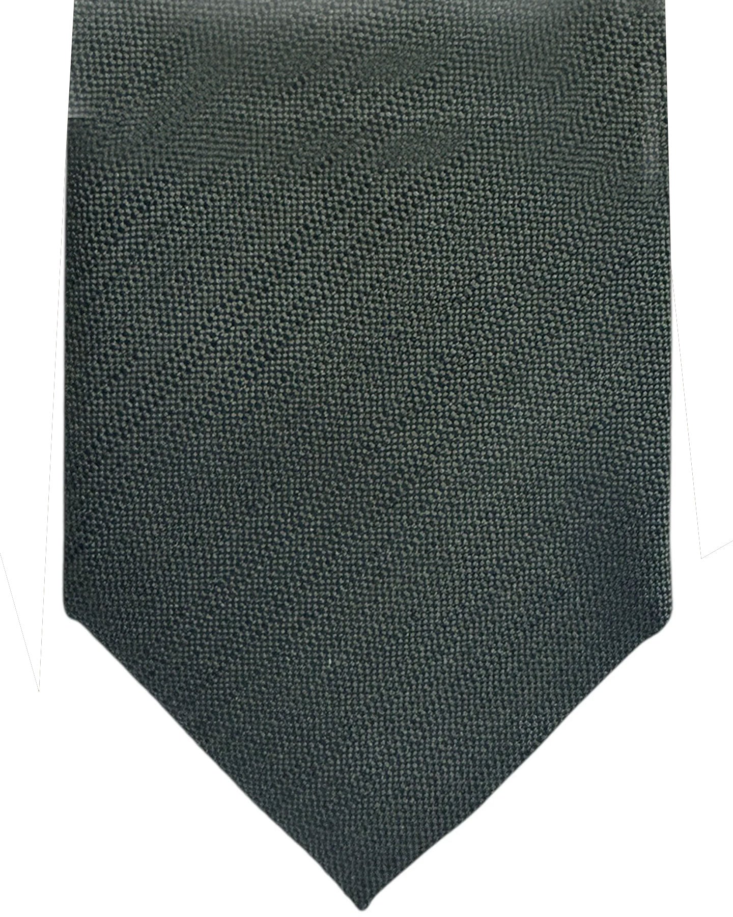 Ermenegildo Zegna Silk Tie Forest Green Narrow Cut - 2025 Collection