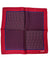 Ermenegildo Zegna Silk Pocket Square Maroon Red Double Print