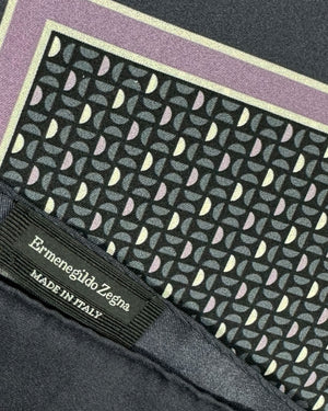 Ermenegildo Zegna Pocket Square Gray Dust Pink