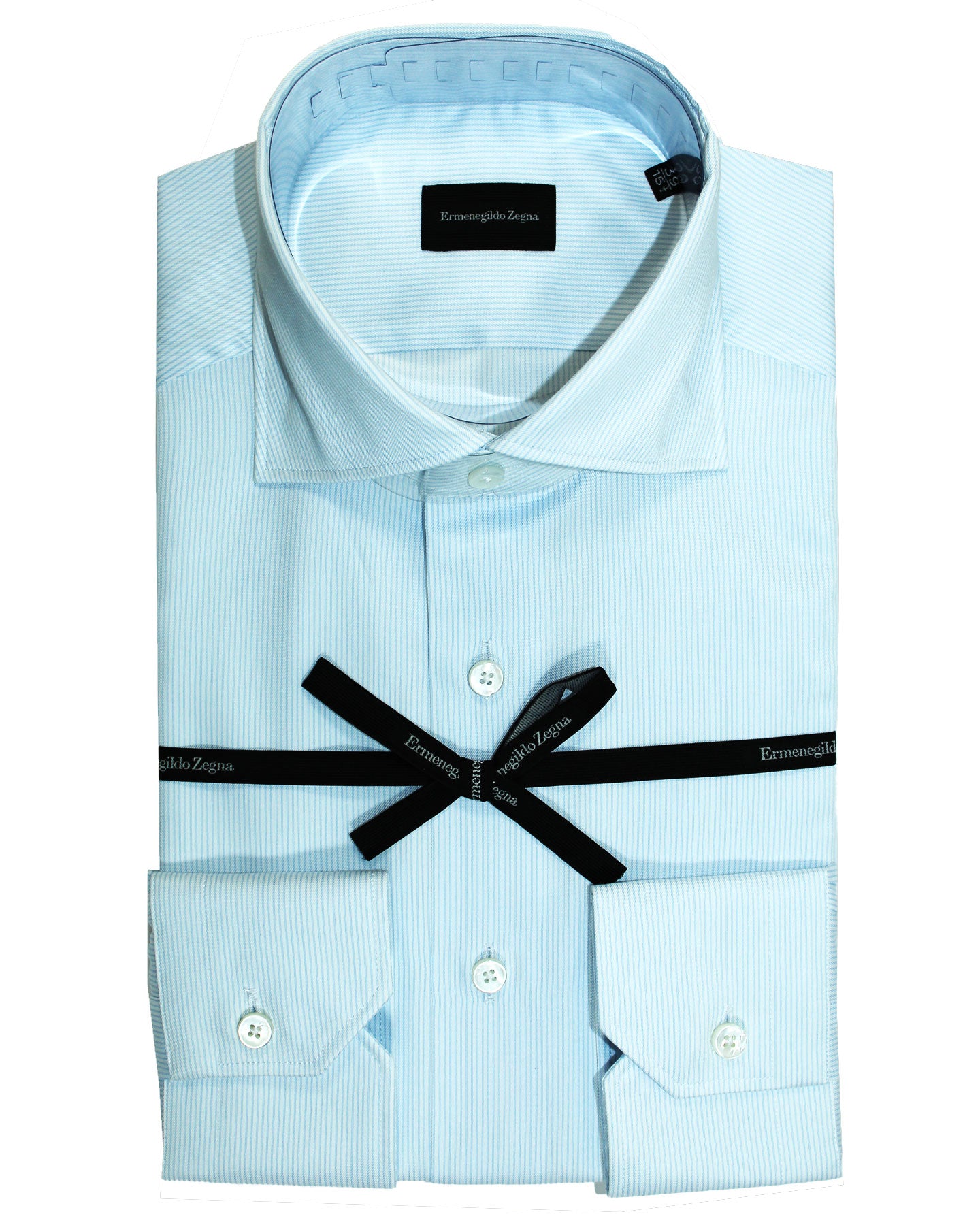 Ermenegildo Zegna Dress Shirt White Blue