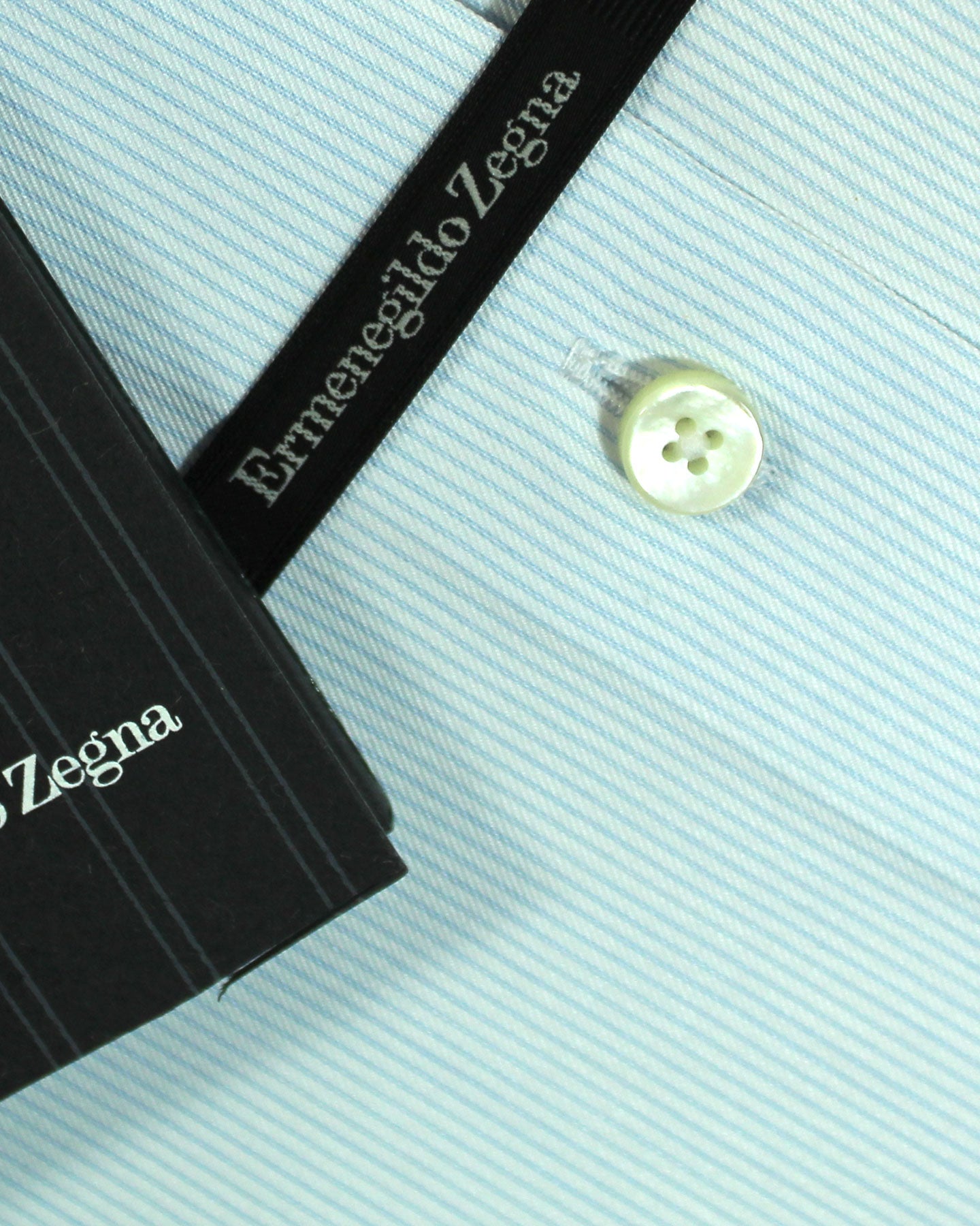 Ermenegildo Zegna Dress Shirt White Blue