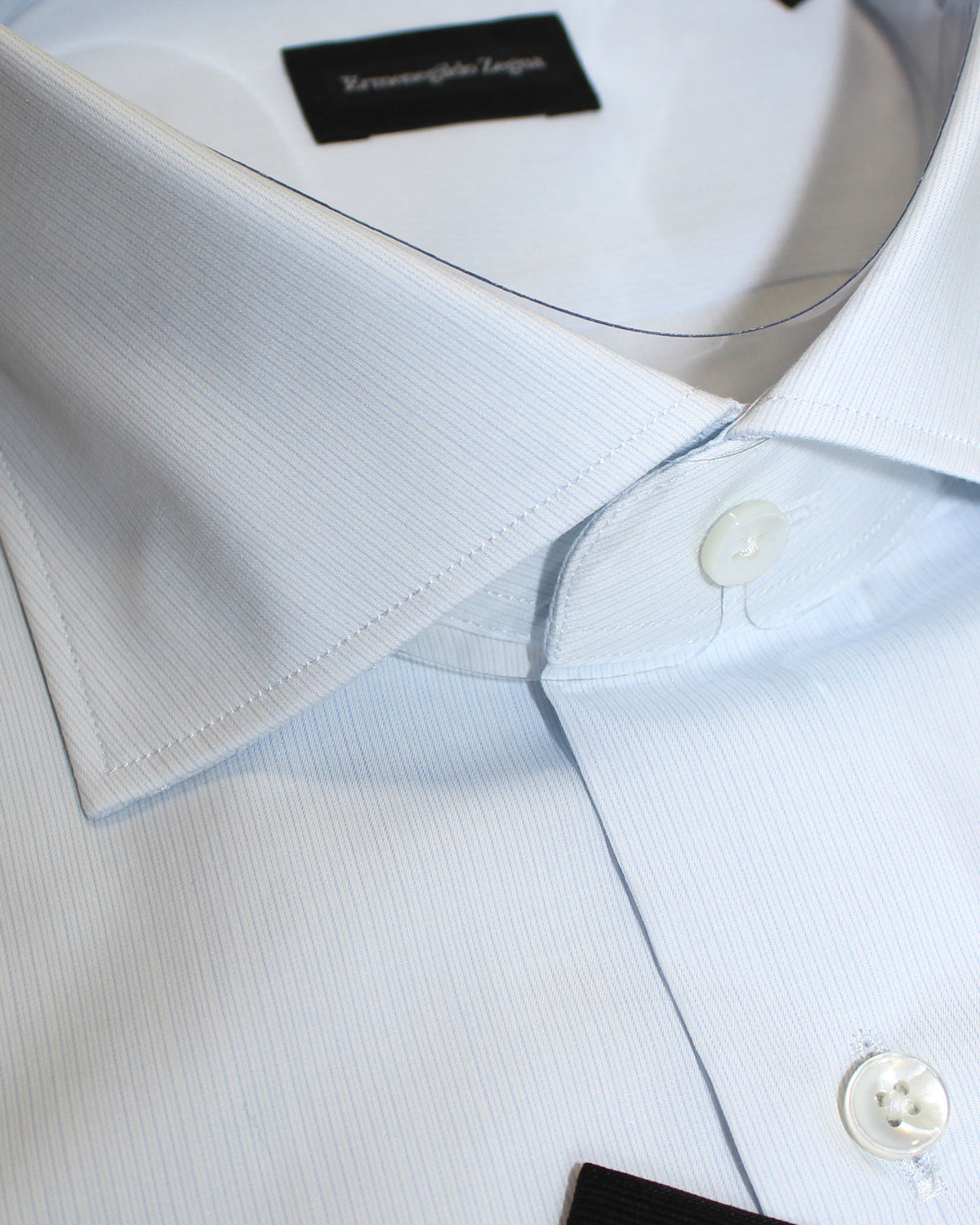 Ermenegildo Zegna Dress Shirt Light Blue Stripes Design 40 - 15 3/4