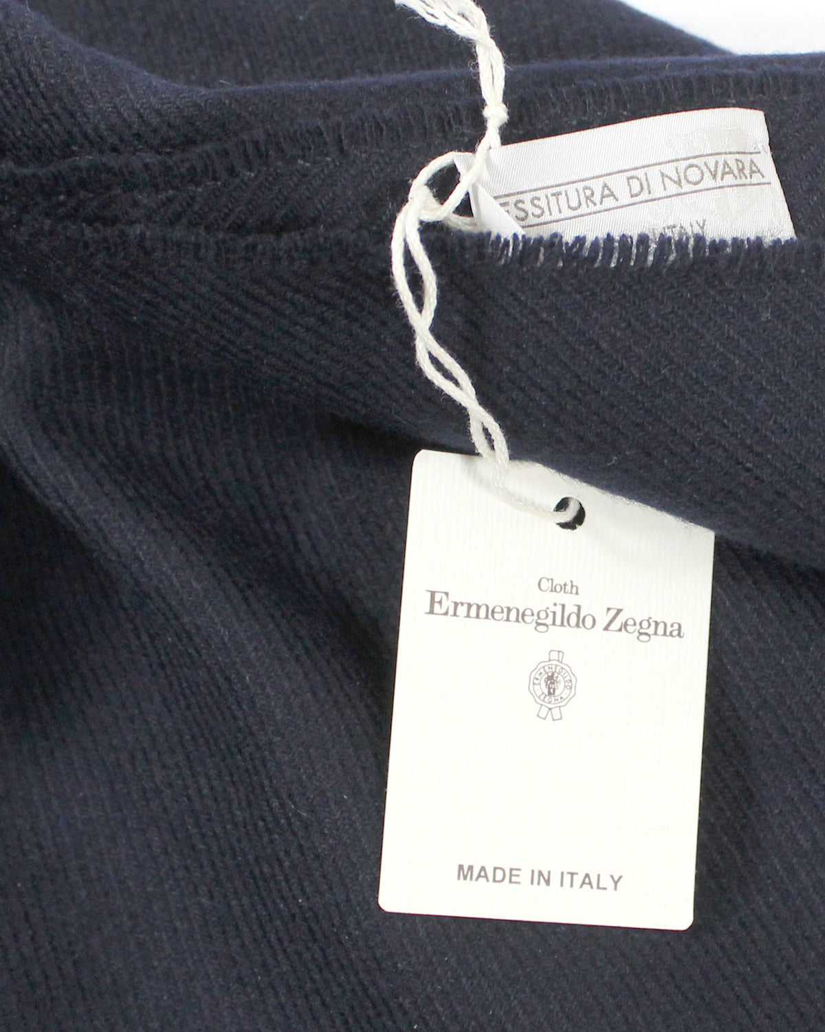 Tessitura Di Novara Throw Blanket Dark Blue - Zegna Fabrics SALE