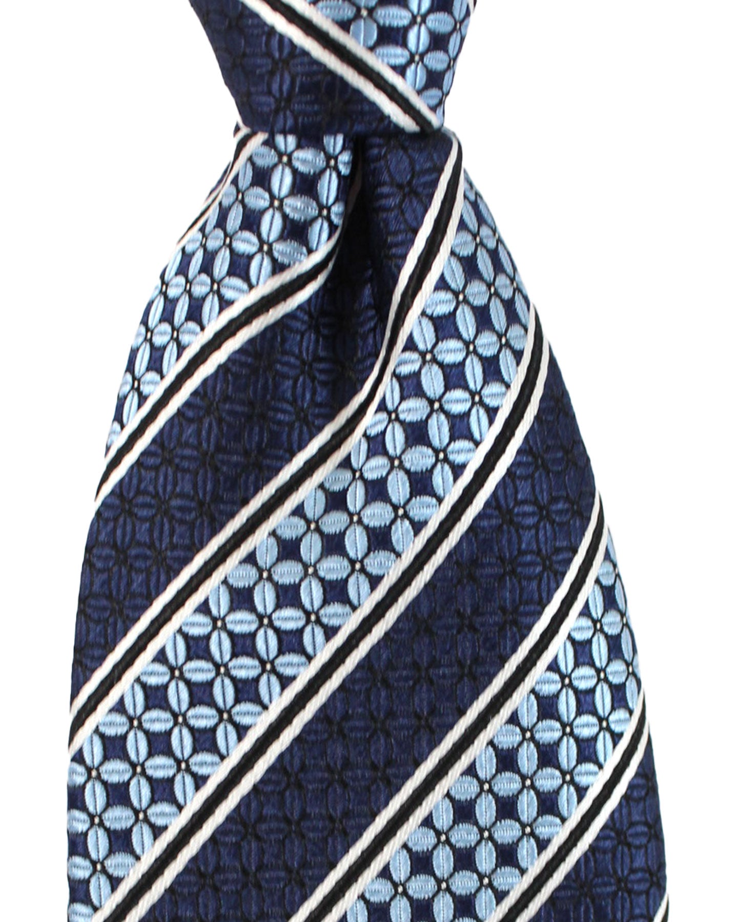 Zegna Patterned-jacquard Silk Tie in Blue for Men