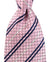 Ermenegildo Zegna Silk Tie Pink Dark Navy Silver Check Stripes